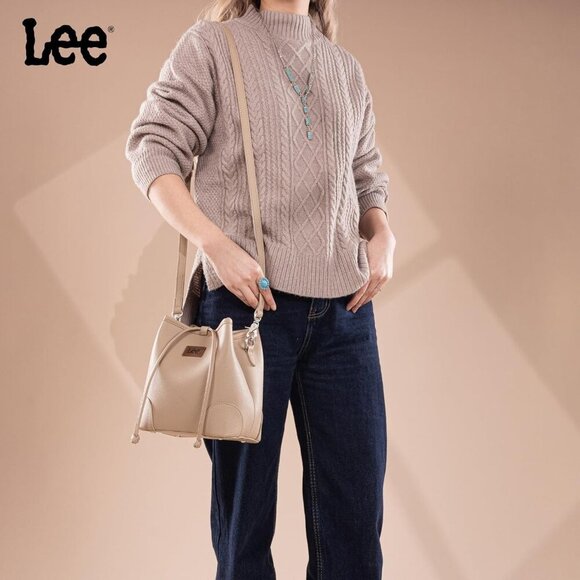 Lee Small Crossbody Bags for Women Drawstring Bucket Purse with Adjustable Strap - Picture 9 of 9